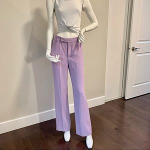 Soft Pastel lilac colored straight leg classic pants by Zara Woman.